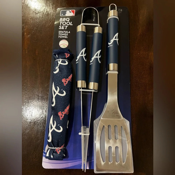 NWT Atlanta Braves BBQ Tool Set - Picture 2 of 3